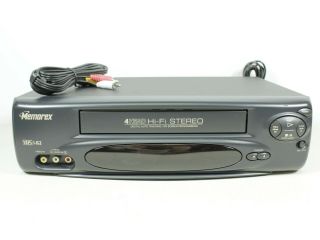 Memorex Vcr Mvr4040a 4 Head Stereo Vhs Player Rec With A/v Cables