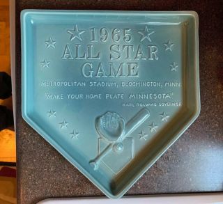 1965 All Star Game Baseball Red Wing Pottery Home Plate