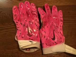 Odell Beckham Jr Giants Game Worn Custom Painted Nike Gloves Photomatched