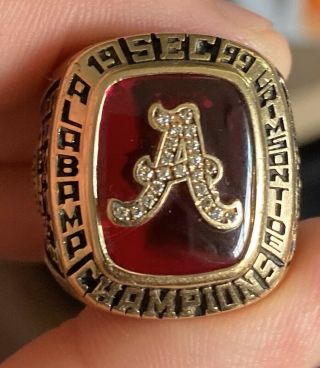 Alabama Crimson Tide Football Sample Championship Jostens Ring 10k Gold Sec Ncaa
