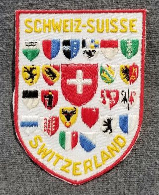 Lmh Patch Woven Badge Switzerland Schweiz Swiss Suisse Coat Arms Various