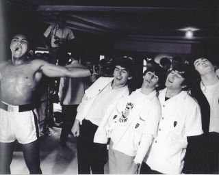 Muhammad Ali 8x10 Action Photo Jabbing The Beatles In Training Camp