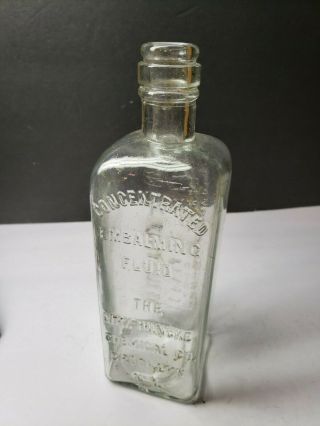 Vintage Max Huncke Embalming Fluid Funeral Parlor Bottle 16 Oz Empty