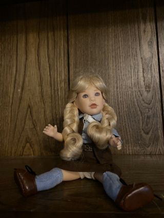 Vintage Effanbee Blonde Brownie Girl Scout Doll Blue Eyes