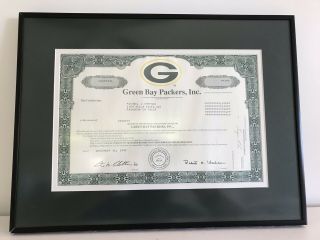 1997 Green Bay Packers Inc Stock Certificate 1 Share Authentic