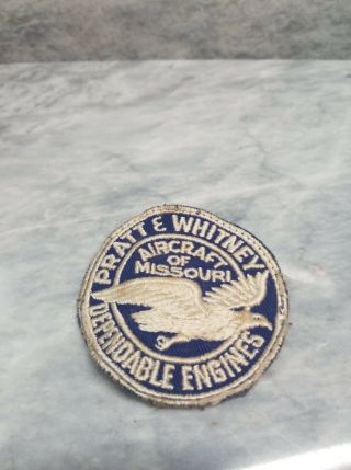 Pratt And Whitney Wwii Aircraft Of Missouri Dependable Engines Vintage Patch