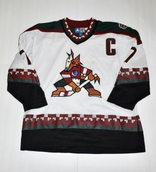 Vintage Keith Tkachuk Phoenix Coyotes Starter Nhl Hockey Jersey Size Large