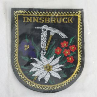 Vintage Patch Innsbruck Austria Badge Sew On Embroidered Souvenir Travel Pick