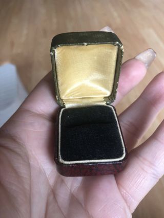 Small Vintage Two Tone Ring Box By Farrington