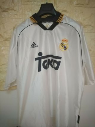 Vintage Real Madrid 1998 - 2000 Home Shirt/jersey |xl| Adidas White Teka