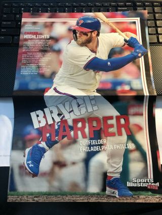 2019 Sports Illustrated Si Kids Baseball Poster Bryce Harper Phillies