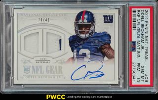 2014 National Treasures Prime Odell Beckham Jr.  Rookie Rc Auto /49 Psa 10 (pwcc)