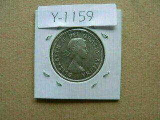 Vintage Canada 50 Cent Silver 1953 Small Date No Shoulder Y1159