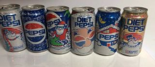 Vintage Pepsi Cola Holiday Christmas Pop Can Banks.