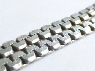 Vintage 925 Sterling Silver Fancy Curb Link Chain Bracelet 14 " 12g N5