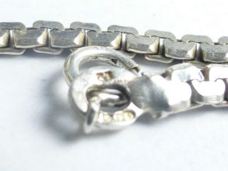 Vintage 925 Sterling Silver Fancy Curb Link Chain Bracelet 14 