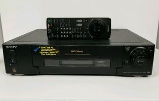 Sony Vhs Player Recorder Slv - 770hf 4 Head Video Cassette With Remote