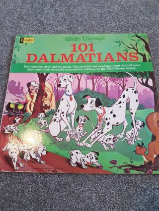 Vintage Walt Disney 101 Dalmations Vinyl Lp Record