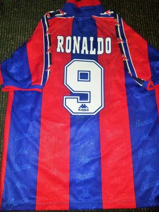 Ronaldo Kappa Barcelona Jersey 1996 1997 Shirt Inter Real Madrid Camiseta L