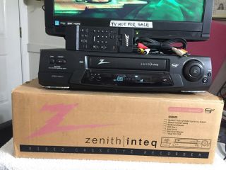 Zenith Iqvb423 Vcr 4 Head Hi - Fi Stereo Vhs Player Recorder W Remote,  Av Cable.