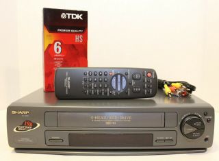 Sharp Vc - A542 4 Head Hifi Vcr Vhs Video Cassette Recorder With Remote