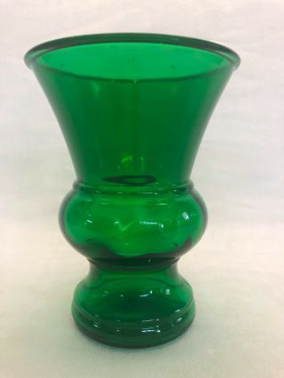 Vintage Emerald Green Glass Vase 8 Inches Tall Hapco Vase 1172
