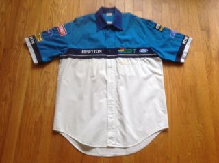 Vintage Benetton Formula 1 Pit Crew Shirt Size Medium