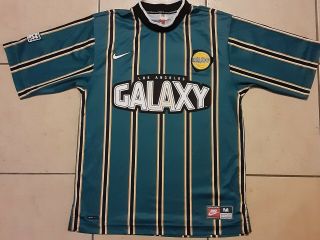 Vintage 1997 - 1998 Nike La Galaxy Mls Soccer Jersey Green Size M