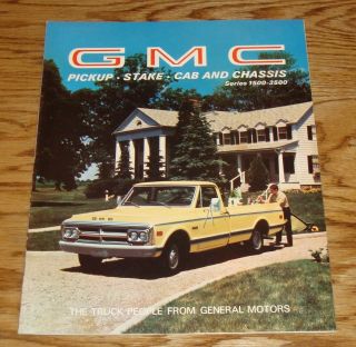 1969 Gmc Truck Pickup Stake Cab & Chassis Sales Brochure 69