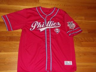 Philadelphia Phillies Button - Front Baseball Jersey Mens Xl