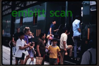 Slide,  Hong Kong Kcr Kowloon - Canton Railway Passenger Train Scene,  1972