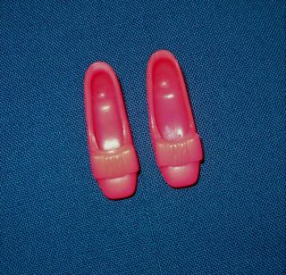 Vintage Mod Barbie Hot Pink Squishy Bow Shoes - Japan Near 3