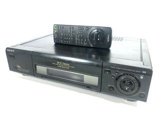 Sony Slv - 975hf Vhs 4 Head Vintage Vcr Player Recorder With Remote