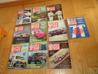 10 Stock & Drag Illustrated Magazines 1960s 70s Car Hot Rod Auto Mustang,
