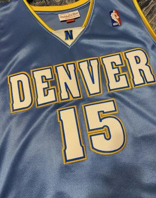 Carmelo Anthony Melo 15 Denver Nuggets Mitchell & Ness Authentic Jersey Xl 48