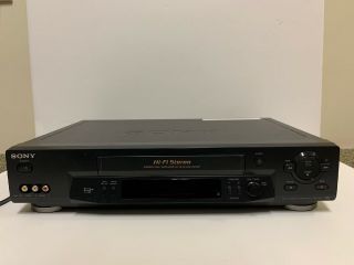 Sony Slv - N71 Vcr 4 - Head Video Cassette Recorder Vhs Player 19 Micron Head