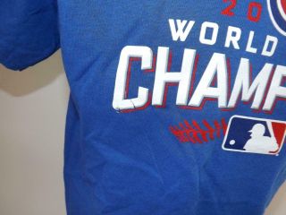 - Minor Flaw 2016 World Champions Chicago Cubs Kids Size7 L Large Blue Shirt 2