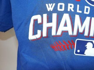 - Minor Flaw 2016 World Champions Chicago Cubs Kids Size7 L Large Blue Shirt 3
