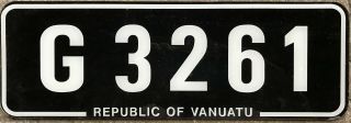 Republic Of Vanuatu Government License Plate