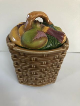 Vintage Jam Jar Basket Weave.  Made In Occupied Japan