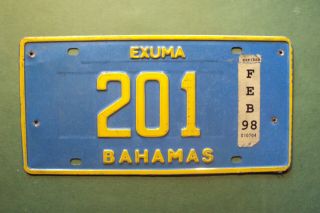 Bahamas - Exuma Island License Plate - 1998