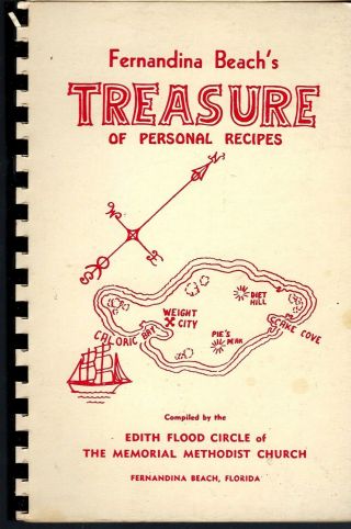Fernandina Beach Fl 1975 Treasure Of Personal Recipes Cook Book Methodist Church