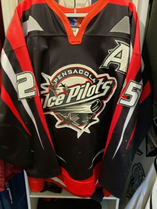 Brendan Cook Pensacola Ice Pilots Game Worn Jersey With Wear And Loa