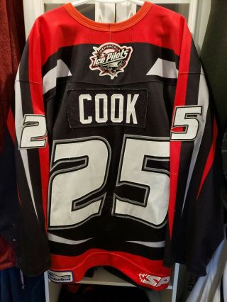 Brendan Cook Pensacola Ice Pilots Game Worn Jersey with Wear and LOA 2
