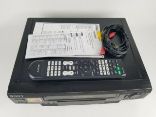Sony SLV - N50 HiFi Stereo VHS VCR Player Remote and AV Cables 3