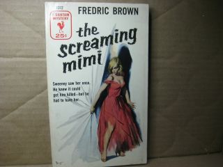 Vtg Paperback: " The Screaming Mimi " Fredric Brown,  Bantam 1312,  1955 Print