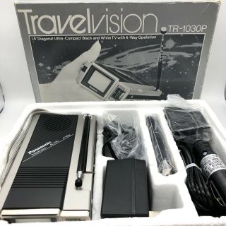 Vintage Panasonic Travelvision Tr - 1030p 1.  5” Ultra - Compact Black And White Tv