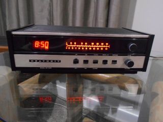 Vintage Heathkit Digital Clock Am/fm Radio Model Gr - 1075 (hand Built)
