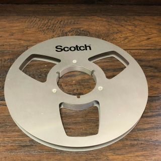 Scotch Silver Metal Take Up Reel 10.  5 " 1/2 " Stereo Audio Tape Reel To Reel