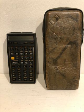 Vintage Hp 41cv Calculator W/ Case,  Surveying 1 Module - Parts / Repair